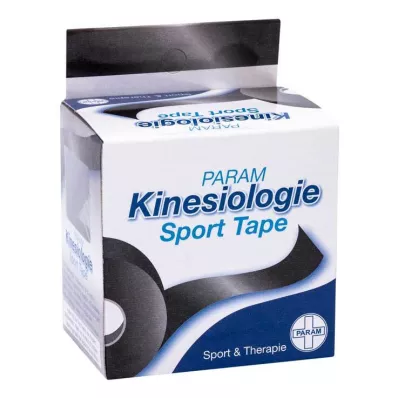 KINESIOLOGIE Sportstape 5 cmx5 m sort, 1 stk KINESIOLOGIE Sportstape 5 cmx5 m sort, 1 stk