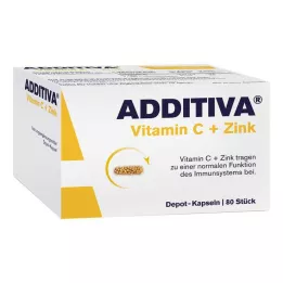 ADDITIVA Vitamin C+Zink Depotcaps.action pack, 80 stk