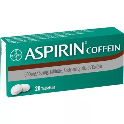 ASPIRIN Koffeintabletter, 20 stk