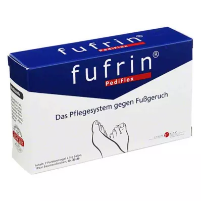 FUFRIN PediFlex plejesystem strømpe+salve str. 43-46, 2X5 g FUFRIN PediFlex plejesystem strømpe+salve str. 43-46, 2X5 g