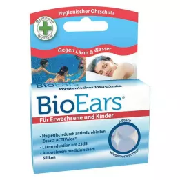 BIOEARS Antimikrobielle silikoneørepropper, 6 stk