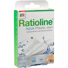 RATIOLINE aqua Shower Plaster Plus 5x7 cm steril, 5 stk
