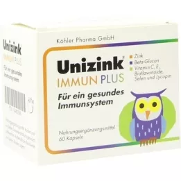 UNIZINK Immune Plus-kapsler, 1X60-kapsler