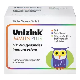 UNIZINK Immune Plus-kapsler, 1X60-kapsler