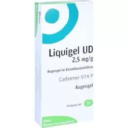 LIQUIGEL UD 2,5mg/g oftalmisk gel i enkeltdosis, 30X0,5 g