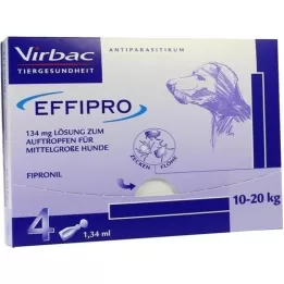 EFFIPRO 134 mg pip.opløsning.til.at.dryppe.på.mellemstor.hund, 4 stk