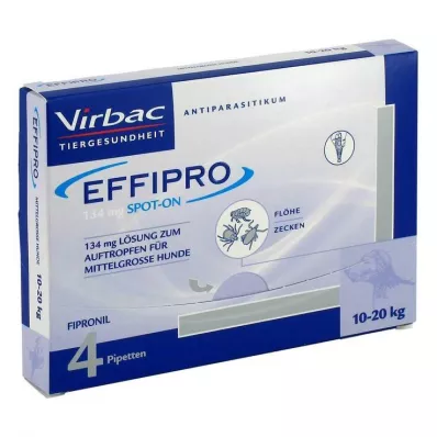 EFFIPRO 134 mg pip.opløsning.til.at.dryppe.på.mellemstor.hund, 4 stk