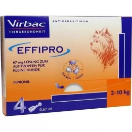 EFFIPRO 67 mg pip.opløsning.til.at.dryppe.på.små.hunde,.4.stk