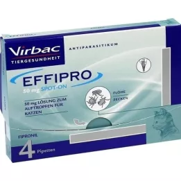EFFIPRO 50 mg opløsning til instillation til katte, 4 stk