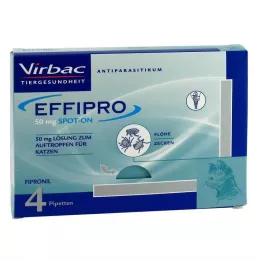 EFFIPRO 50 mg opløsning til instillation til katte, 4 stk