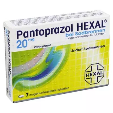 Pantoprazol Hexal b. Halsbrand mave-resistente tabletter, 7 stk
