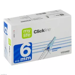 MYLIFE Clickfine pennenåle 6 mm 31 G, 100 stk