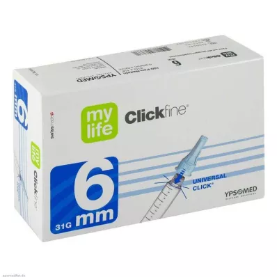 MYLIFE Clickfine pennenåle 6 mm 31 G, 100 stk