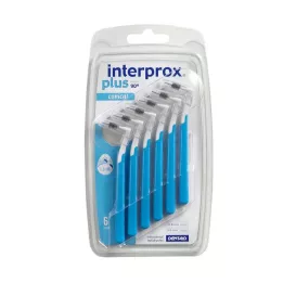 INTERPROX plus konisk blå mellemrumsbørste, 6 stk