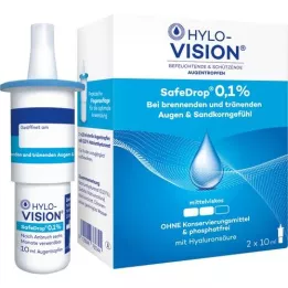 HYLO-VISION SafeDrop 0,1% øjendråber, 2X10 ml
