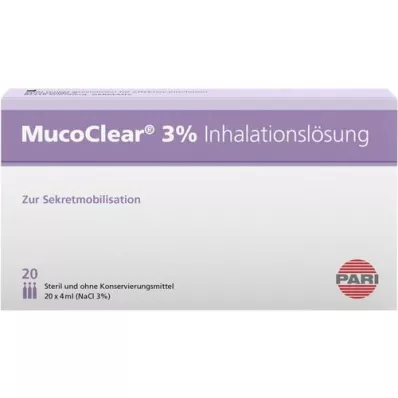 MUCOCLEAR 3% NaCl inhalationsopløsning, 20X4 ml