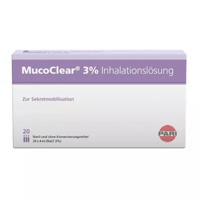 MUCOCLEAR 3% NaCl inhalationsopløsning, 20X4 ml