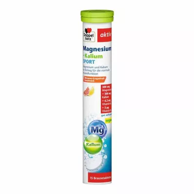 DOPPELHERZ Magnesium+Kalium Sport brusetabletter, 15 kapsler