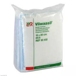 VLIWAZELL Absorberende puder, usterile, 15x20 cm, 25 stk