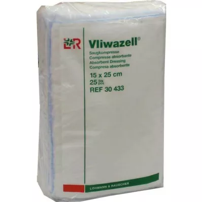 VLIWAZELL Absorberende puder, usterile, 15x25 cm, 25 stk