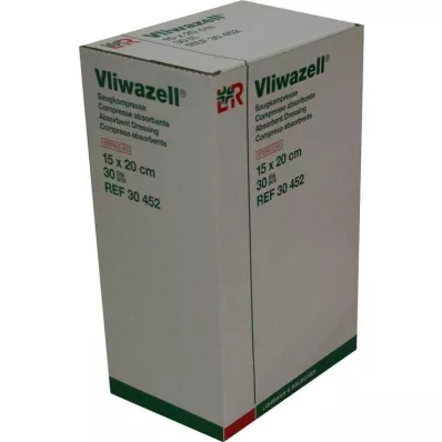 VLIWAZELL Absorberende puder sterile 15x20 cm, 30 stk