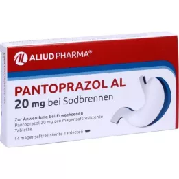 PANTOPRAZOL AL 20 mg mod halsbrand, mavesafttabletter, 14 stk