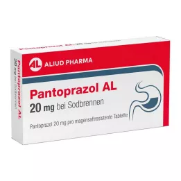 PANTOPRAZOL AL 20 mg mod halsbrand, mavesafttabletter, 14 stk