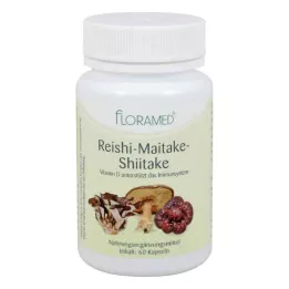 REISHI-MAITAKE-Shitake-kapsler gode for sunde celler, 60 stk