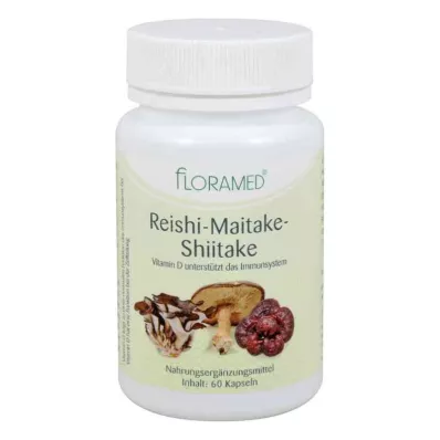 REISHI-MAITAKE-Shitake-kapsler gode for sunde celler, 60 stk