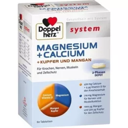 DOPPELHERZ Magnesium+Kalk+Kobber+Mangan syst. tab. 60 stk