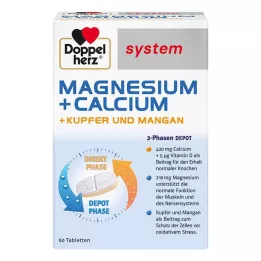 DOPPELHERZ Magnesium+Kalk+Kobber+Mangan syst. tab. 60 stk