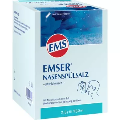 EMSER Salt til næseskylning fysiologisk Btl, 100 stk