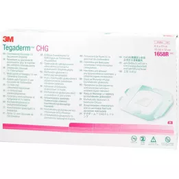 TEGADERM 3M CHG I.V. fikseringsbandage 10x12 cm 1658R, 25 stk