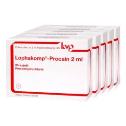 LOPHAKOMP Procain 2 ml injektionsvæske, opløsning, 50X2 ml