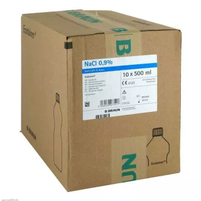 KOCHSALZLÖSUNG 0,9 % B.Braun vandingsopløsning Ecotainer, 10X500 ml KOCHSALZLÖSUNG 0,9 % B.Braun vandingsopløsning Ecotainer, 10X500 ml