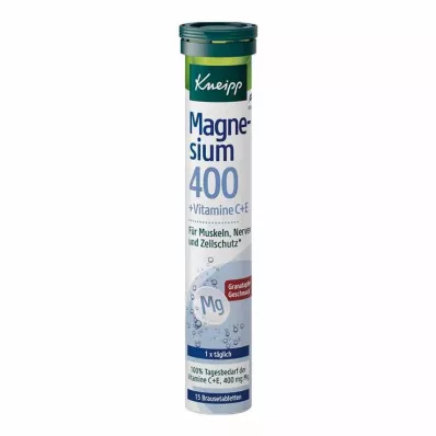 KNEIPP Magnesium 400+C+E brusetabletter, 15 stk