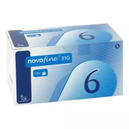NOVOFINE 6 nåle 0,25x6 mm, 100 stk