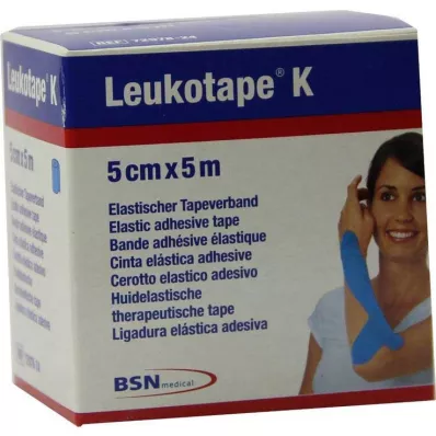 Leukotape K 5cm lyseblå, 1 stk