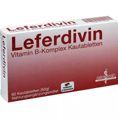 LEFERDIVIN B-vitamin kompleks tyggetablet, 60 stk