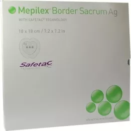 MEPILEX Border Sacrum Ag skumbandage 18x18 cm steril, 5 stk