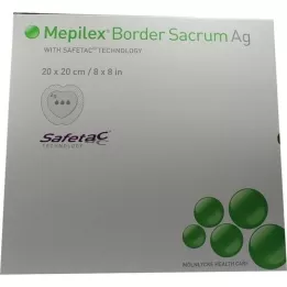 MEPILEX Border Sacrum Ag skumbandage, 20x20 cm steril, 5 stk