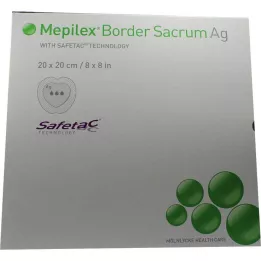 MEPILEX Border Sacrum Ag skumbandage, 20x20 cm steril, 5 stk