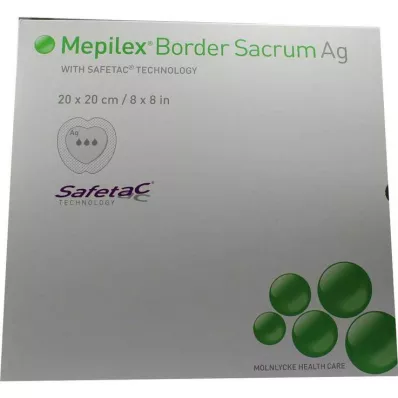Mepilex Border Sacrum Ag bandage 20x20cm, 5 stk Mepilex Border Sacrum Ag bandage 20x20cm, 5 stk