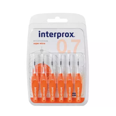 INTERPROX super micro orange interdental blis, 6 stk INTERPROX super micro orange interdental blis, 6 stk