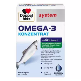 DOPPELHERZ Omega-3 koncentrat systemkapsler, 60 stk