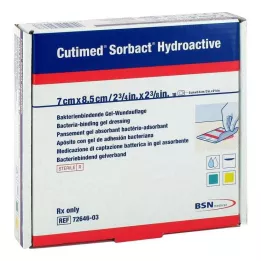 CUTIMED Sorbact Hydroactive kompresser 7x8,5 cm, 10 stk