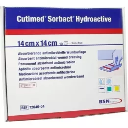 CUTIMED Sorbact Hydroactive kompresser 14x14 cm, 10 stk