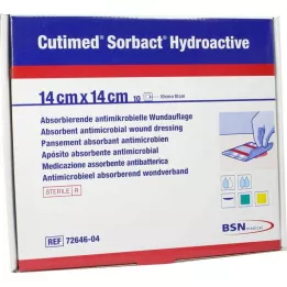 CUTIMED Sorbact Hydroactive kompresser 14x14 cm, 10 stk