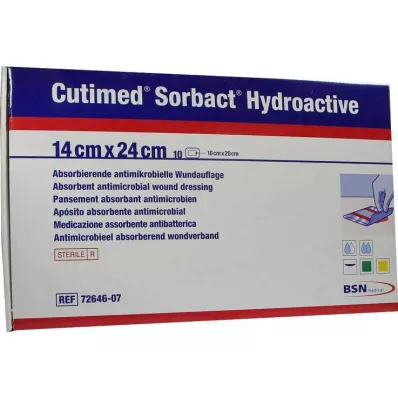 Cutimed Sorbact Hydroactive kompresser 14x24 cm, 10 stk
