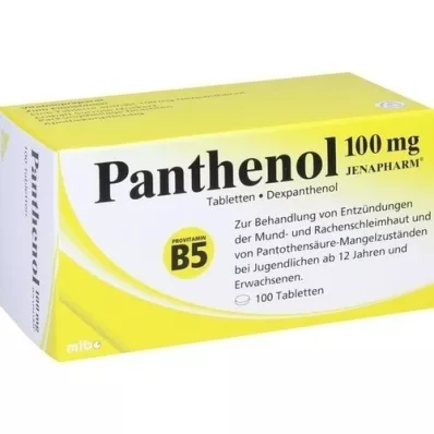 PANTHENOL 100 mg Jenapharm tabletter, 100 stk